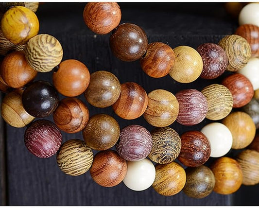 CarpenterC 200pcs 10mm Gorgeous Natural Round Polished Rosewood Loose Beads for Jewelry Making DIY Handmade Crafts