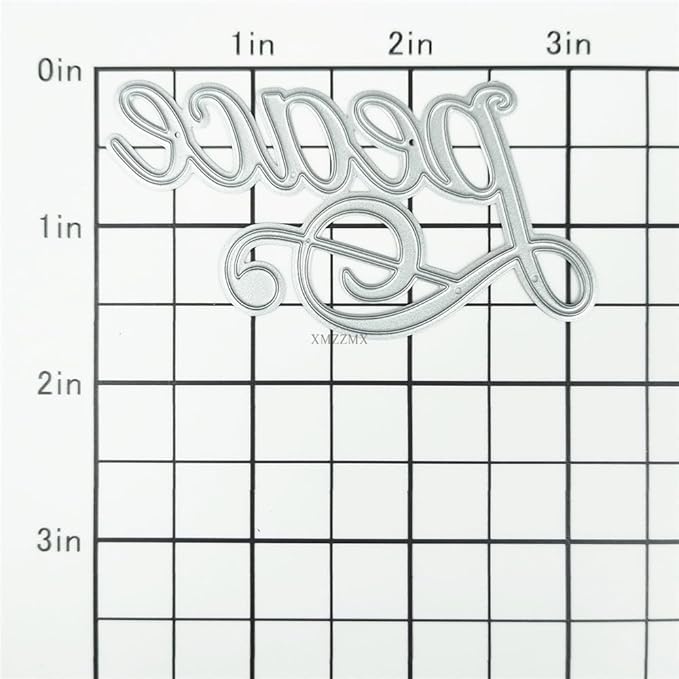 Words Peace Letter Metal Cutting Dies for Card Making, Paper Embossing Die Cuts Kit Templates, Storage Pockets Supplies, Photo Frame Album DIY Scrapbooking Stencils Sets
