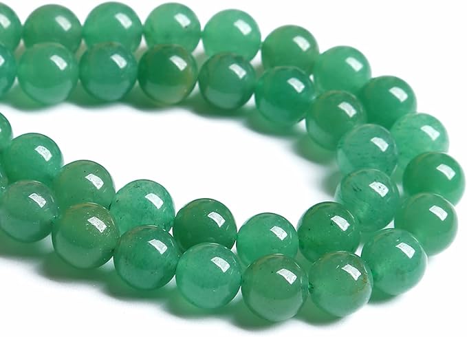 120PCS 6MM Natural Stone Green Aventurine Gemstone Loose Beads for Jewelry Making DIY Bracelet