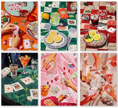 6 Pack Poker Diamond Art Kits for Adults Diamond Painting Kit for Beginner by KICHANG