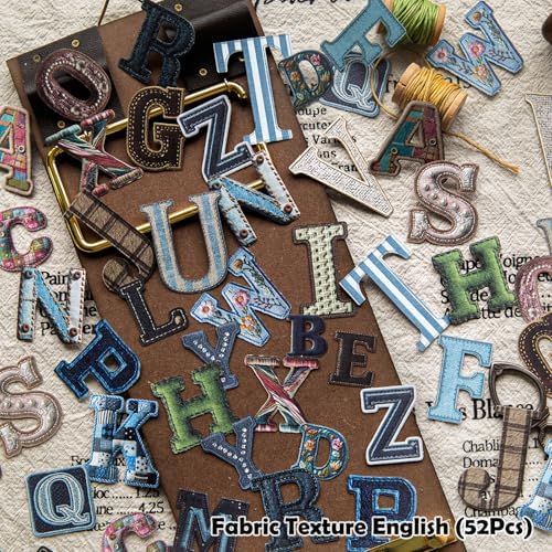 312Pcs Alphabet Letter Stickers for Scrapbooking, 6 Themes Linen Textured Aesthetic Stickers for Adults, Cute Scrapbook Stickers for Junk Journal Supplies, Journaling,Card Making, Notebook, Phone,DIY - Image 3