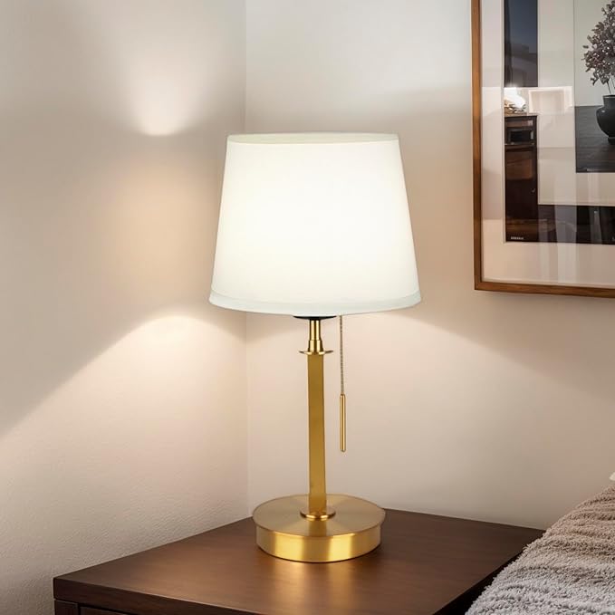 Plug-in LED Table Lamp – Multi-Functional Night Light for Bedroom, Dining Room, Bar, Bedside, Camping, and Balcony – with Lampshade, Modern Minimalist Design（Without Bulb）