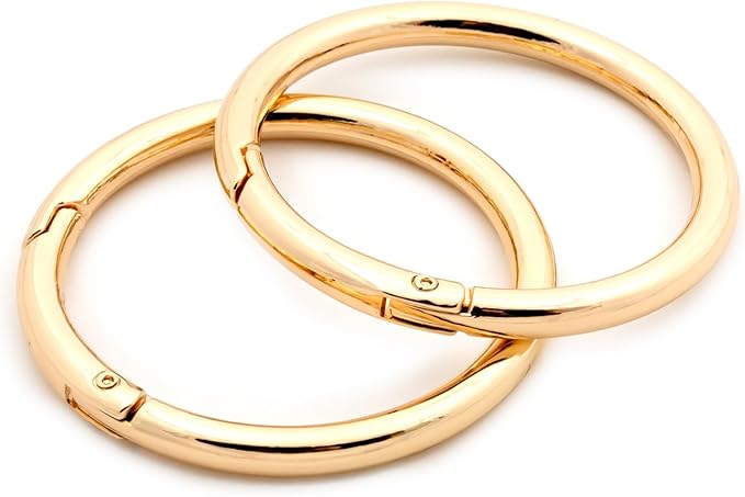 O Ring Spring, 10 PCS Opening Snap Trigger Clip Buckle Charm Purse Making (Gold,2")