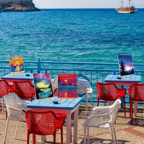 Sherr 24 Pcs Pre Drawn Canvas for Adult, Scenery, 8 x 10 Inch - Image 4