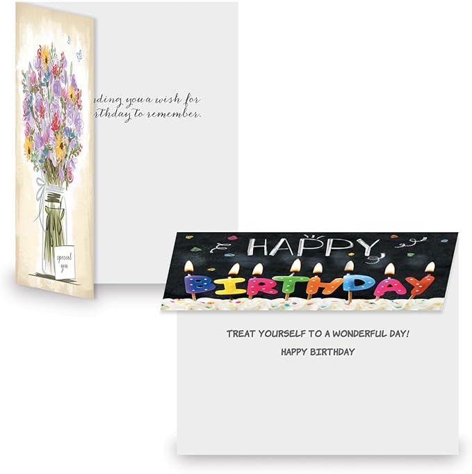 Current Birthday Favorites Birthday Greeting Cards - Set of 20 (2 each of 10 Designs), 5 x 7 Inches, Sentiments Inside, Envelopes Included, Assortment Set