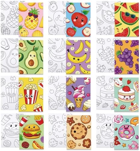 Louise Maelys 12Pack Pre Drawn Canvas to Paint for Kids,Fruit Food by LouiseMaelys