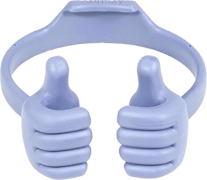 Honsky Cell Phone Stand Holder, Thumbs Up Lazy Phone Stand, Universal Adjustable Flexible, Cute Perfect Stocking Stuffers Gifts for Teen Girls, Compatible with Cell Phones & Tablets,Light Purple
