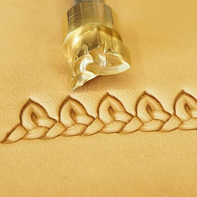 DandS ltd Leather Stamp Tool, Rope Knot, Professional Steel Craft Tool for Leatherworking, Embossing, Carving & Stamping Leather Projects, Belts Wallets & DIY Projects Compatible with Mallet #557