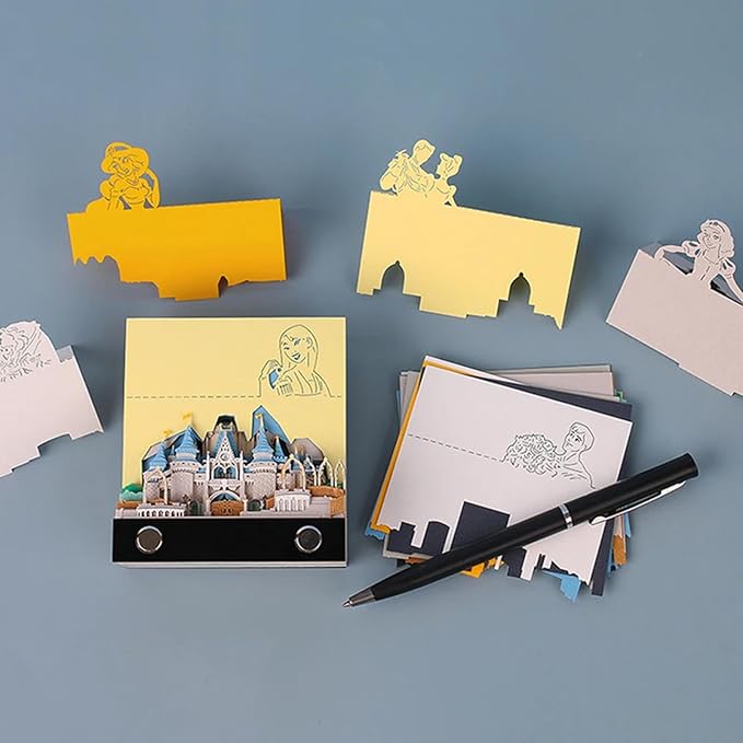 3D Art Calendar 2026,3D Memo Pad Creative Time Piece Calendar,Creative Non Stick Sticky Note,3D Memo Pad Art Notepad,Exquisite Paper Sculpture Gifts,Desktop Decoration Crafts