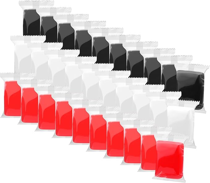 Air Dry Clay, 30 Packs Foam Clay, Soft Modeling Clay Super Light Weight Air Dry Clay Perfect for Arts Crafts - Black White Red
