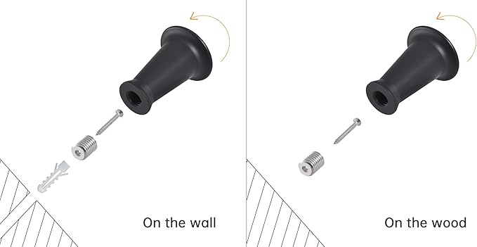 Coat Hooks Wall Mount Towel Holder Sturdy Aluminum 3 Pack Round Solid Robe Hanger for Bathroom Kitchen Office Black Anodized