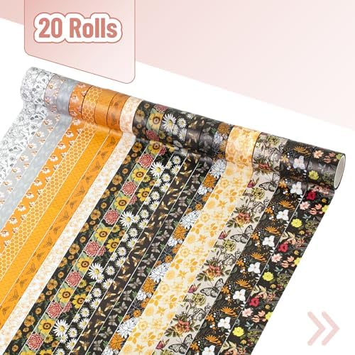 Mr. Pen- Washi Tape Set, 20 Rolls, Assorted Sizes, 4.37 Yards/Roll - Image 2