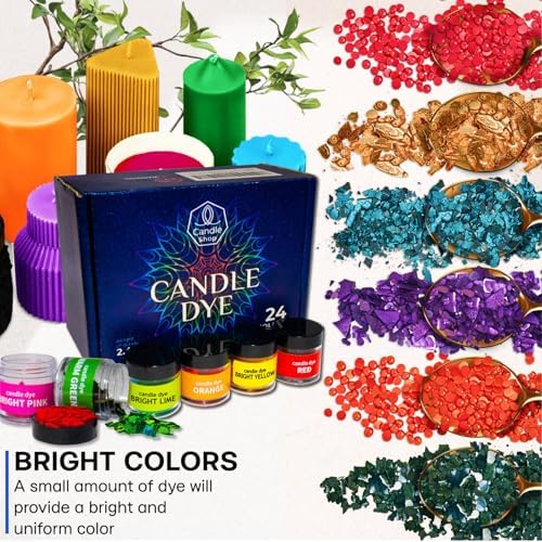 Candle Wax Dye for Soy Candle Making - 24 Color Chips in Jars - Image 3