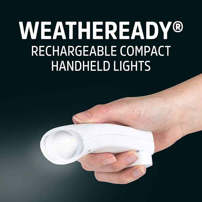 Energizer Weatheready Rechargeable LED Flashlight, Emergency Flashlight for Hurricane Supplies and Survival Kits, Flash Light with Convenient Plug-in Design, Pack of 1