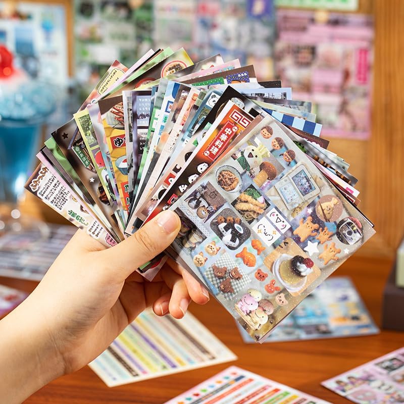 Alideco 30pcs Scrapbook Stickers Vintage Cakes Cuisine Desserts Sticker Book for Adults Sticker journaling Stickers for Scrapbooking (guguaixiaowu) - Image 3