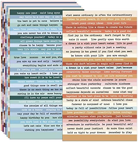 Vintage Scrapbook Stickers, 406pcs Quote & Word Stickers for Journaling, Junk Journal, Scrapbooking, Planners, Collage Album (Colorful) by DQDEDIAN
