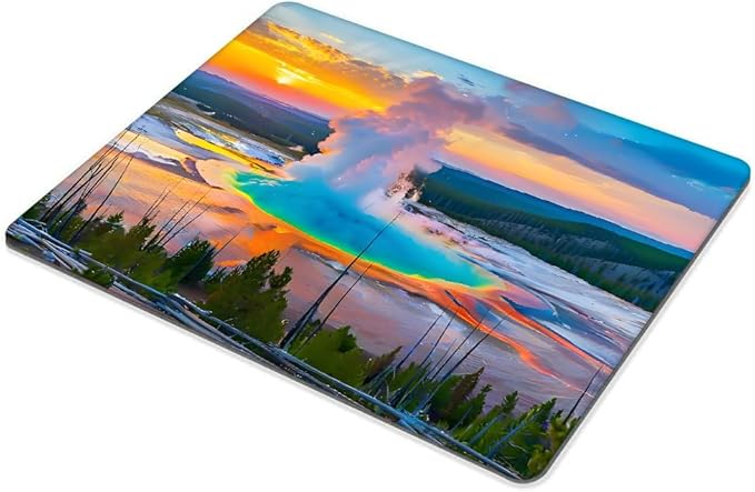 Square Mouse Pad Natural Landscape,Gaming Mouse Pads for Desk,Soft Computer Waterproof Non-Slip Mouse Mat