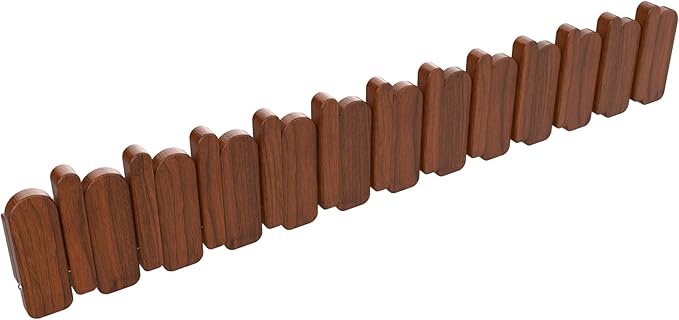 Wall Mounted Coat RackHooks Piano Key Hangers Natural Solid Wood Hanger Non-Woven Fabric Clothes Hangers for Closet, Kitchen, Bedroom, Bathroom, Entryway (Moon-Walnut, 12 Hooks)