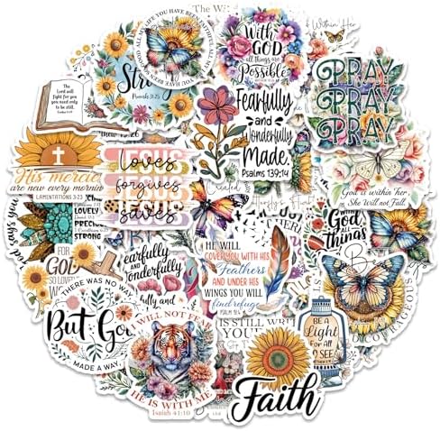 100 Pcs Christian Faith Stickers by JUNKJWBZ%7CPeelStickInspir