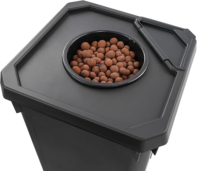 Hydroponics Growing System with Top Drip Kit, 7 Gallon Deep Water Culture Bucket System with 24W Air Pump, Recirculating Drip Garden System for Growing Plants Flowers Vegetables Fruits