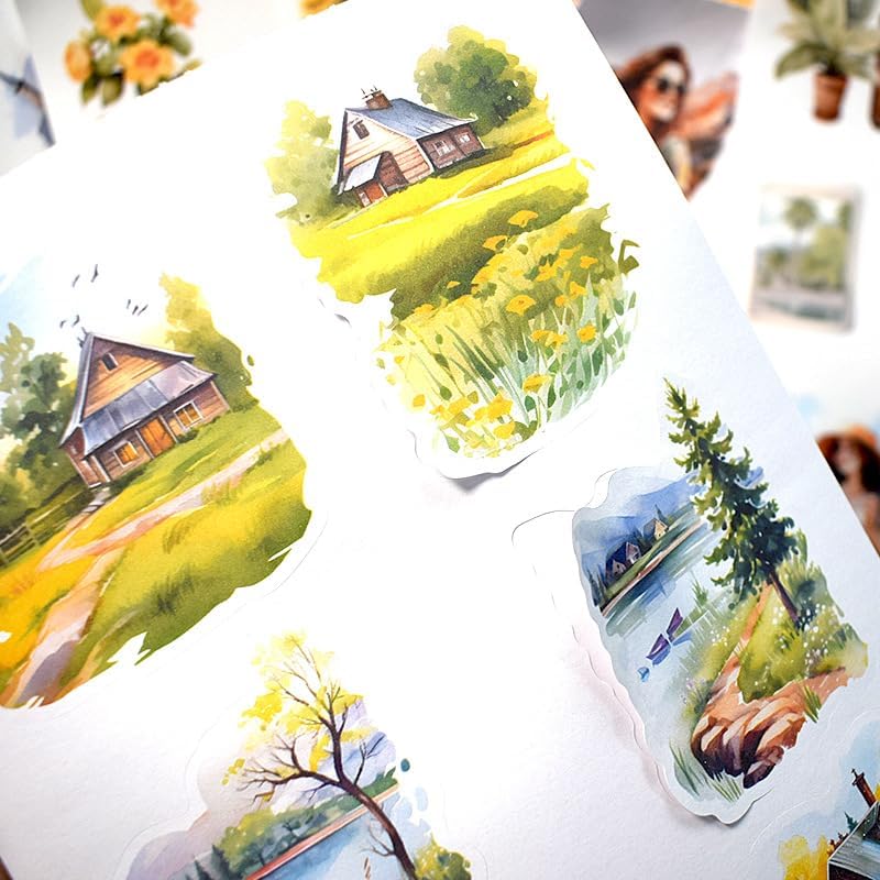 Alideco 20pcs Vintage Scrapbook Stickers Europe and The United States Figure Flowers Sticker Book for Adults Sticker journaling Stickers for Scrapbooking (chunribiji) - Image 5