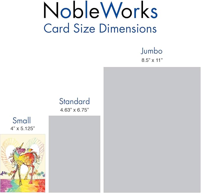 The Best Card Company Assorted Blank Greeting Card Box Set - Incl. 20 Cards + Envelopes - 10 Unique Designs - Perfect for Thank Yous, Invitations, More - Happy Unicorns AM7245OCB-B2x10