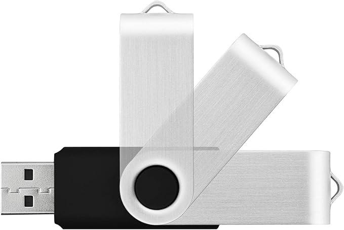 KOOTION 10 Pack 4GB Flash Drive 4gb USB 2.0 Flash Drives USB Drive Jump Drive Bulk Thumb Drive Swivel Memory Stick Black
