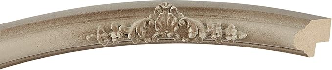 OVALCREST Oval Beveled Wall Mirror for Home Decor - Contessa Style - Taupe - 26" x 22"