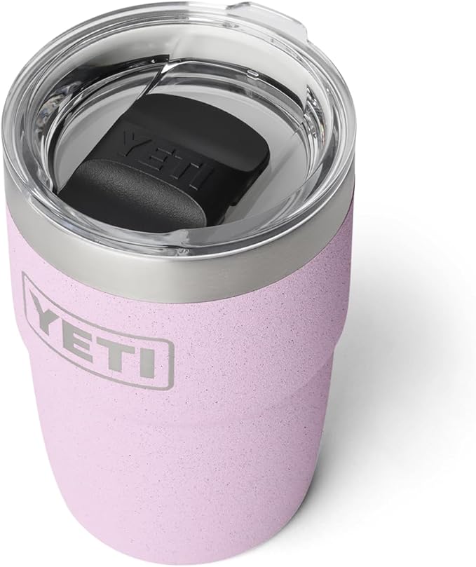 YETI Rambler 8 oz Insulated Coffee Mug with Lid - Stackable Double-Wall Vacuum Insulated Coffee Cup - DuraSip Ceramic Lining - Barista-Friendly Design - Stainless Steel - Dishwasher Safe