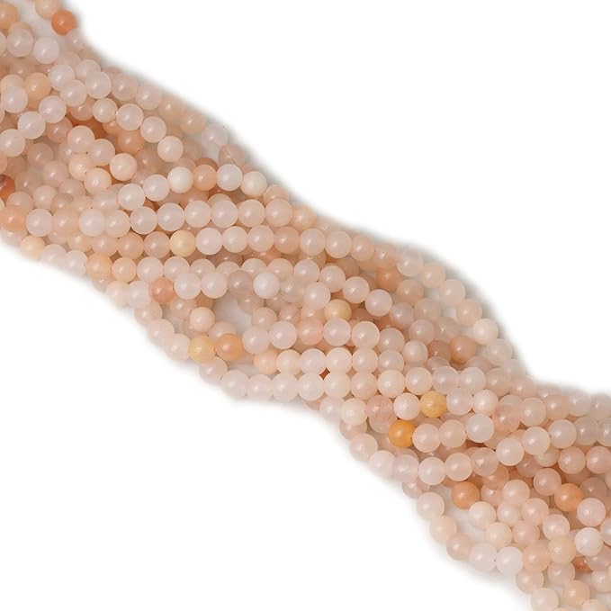 60PCS 6mm Natural Pink Aventurine Gemstone Round Loose Beads Stone Beads for Jewelry Making DIY Findings 1 Strand 15"