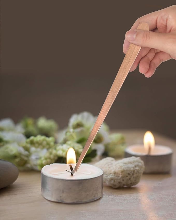 RONXS 3 in 1 Candle Accessory Set, Candle Wick Trimmer Candle Cutter, Candle Snuffer, Candle Wick Dipper with Gift Package for Candle Lover (Copper)