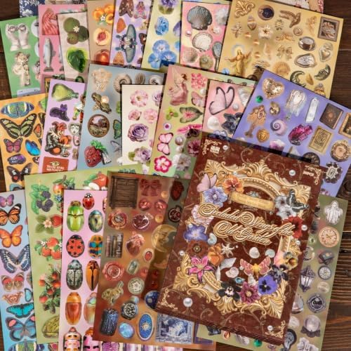 Retro Sticker Book, Cute Stickers, Phone Laptop Stickers, Secret Garden - Image 5