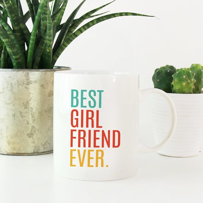 Andaz Press 11oz. Coffee Mug Birthday Gift, Best Girlfriend Ever, 1-Pack