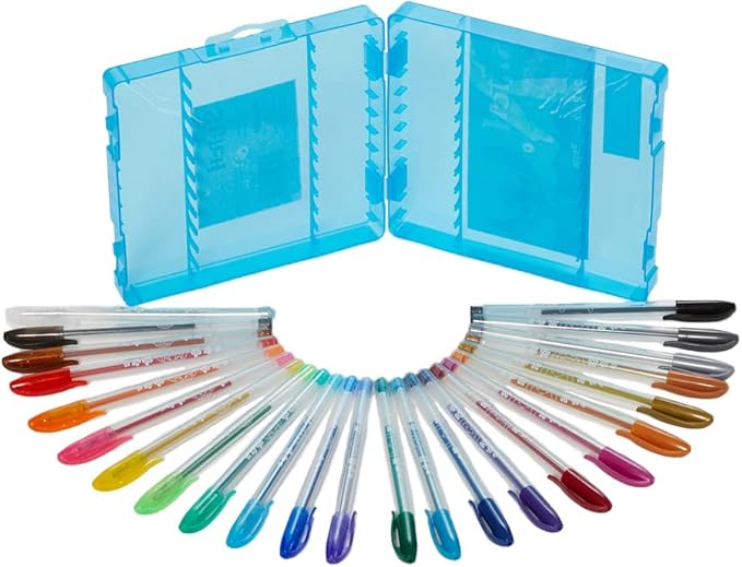 Disney Lilo and Stitch Gel Pen Set for Kids, 24 Pack with Glitter Gel Pens, Cute Pens for Girls and Boy