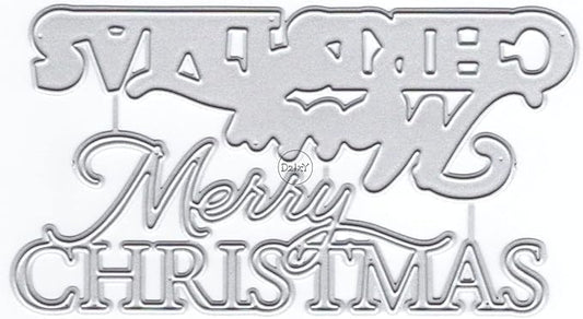 DzIxY Shadow Merry Chrismas Metal Cutting Dies for Card Making Kit Embossing Paper Die Cuts Sets Scrapbooking Machine Stencils Storage Pockets Supplies