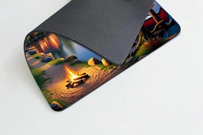 Square Mouse Pad Canoe Lake(2),Gaming Mouse Pads for Desk,Soft Computer Waterproof Non-Slip Mouse Mat