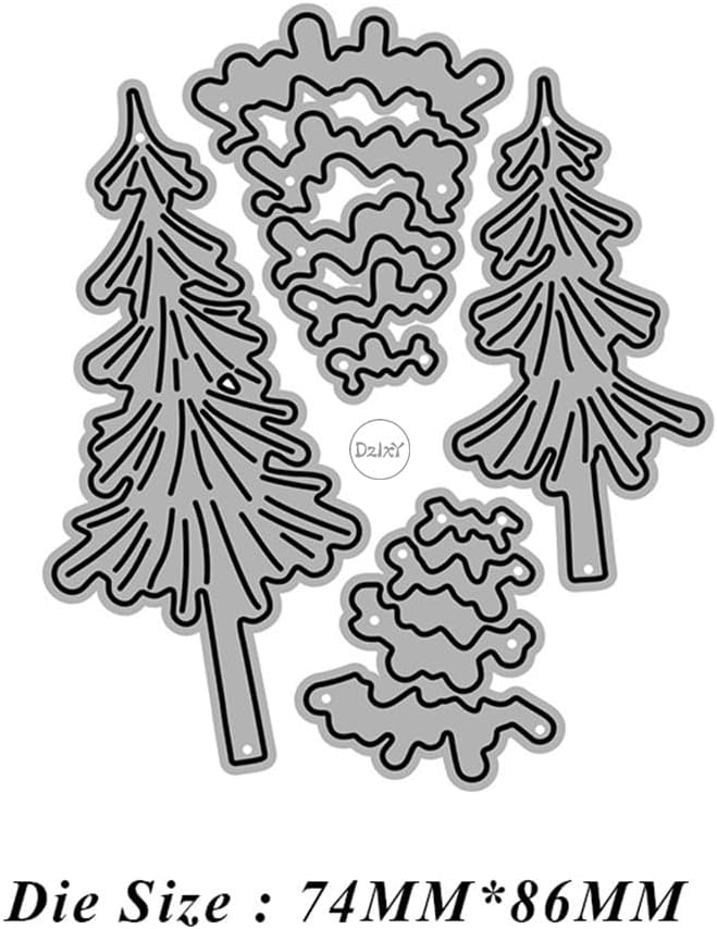 DzIxY Shadow Snowflake Pine Trees Metal Cutting Dies for Card Making Kit Embossing Paper Die Cuts Set Scrapbook Stencils Supplies Machine Templates