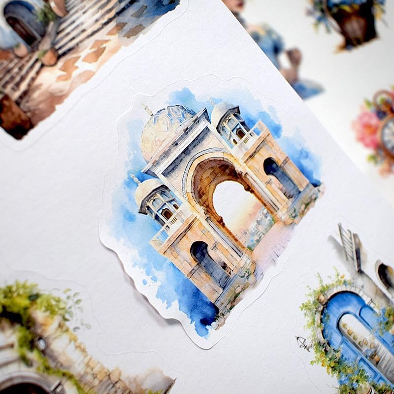 Alideco 20pcs Vintage Scrapbook Stickers Europe and The United States Figure Flowers Sticker Book for Adults Sticker journaling Stickers for Scrapbooking (menghuanxianjing) - Image 6