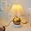 Small Vintage Table Lamp, 11.5'' Gold Cute Mini Bedside Lamp - Image 7