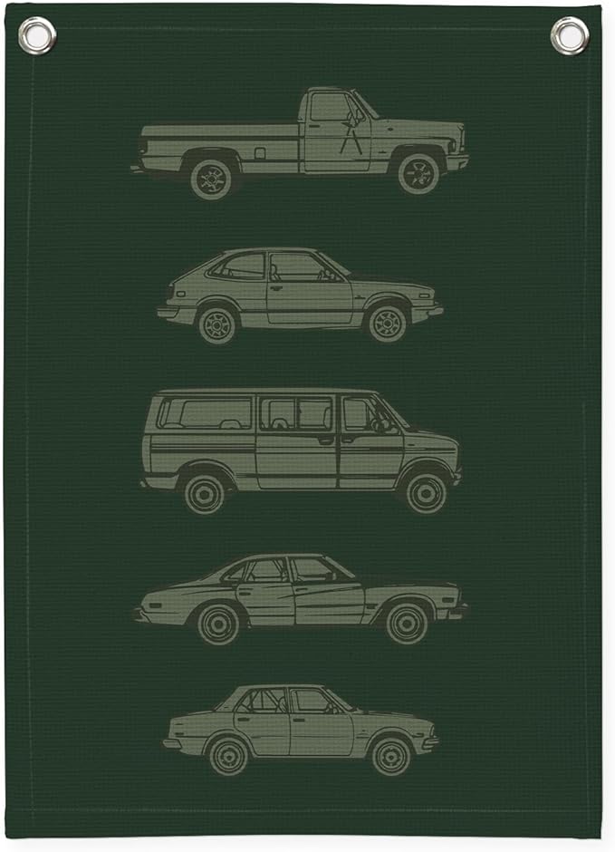 Toddler Boy Room Decor,Car Room Decor Linen Canvas Banner,Retro Car Wall Hanging Flag Banner for Little Boy Bedroom,Playroom Nursery 18x25 Inch