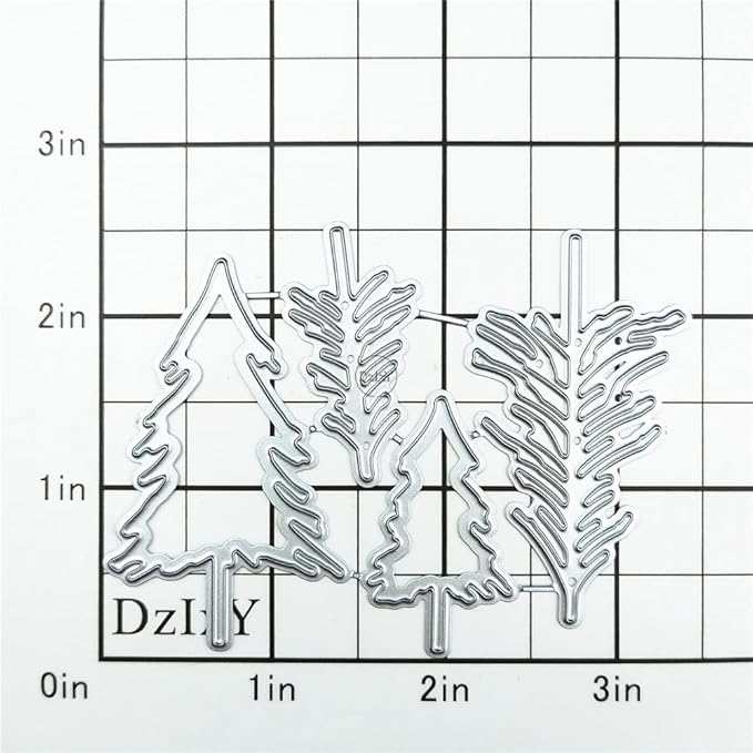 DzIxY Shadow Pine Trees Metal Cutting Dies for Card Making Kit Embossing Paper Die Cuts Set Scrapbook Stencils Supplies Machine Templates