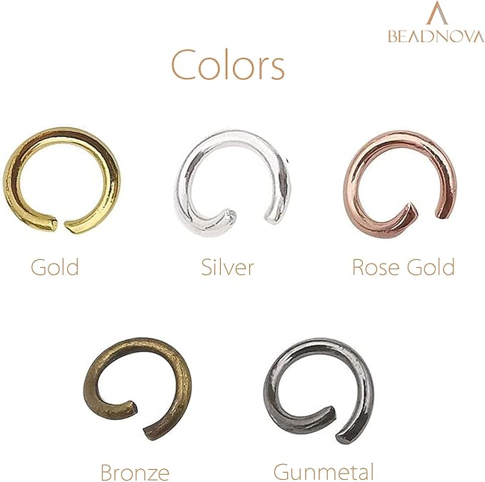 BEADNOVA 4mm Copper Jump Rings for Jewelry Making Open Jump Rings for Keychains and Necklace Repair (300Pcs)