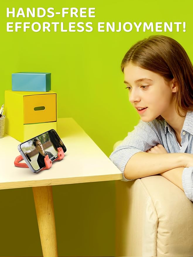 Stocking Stuffers for Teens Girls Kids Women: Gifts for Christmas Cell Phone Stand OK Finger Phone Holder for Desk Teenage Adults Wife Mom Daughter Grandma Birthday Funny Gadgets White Elephant Gifts