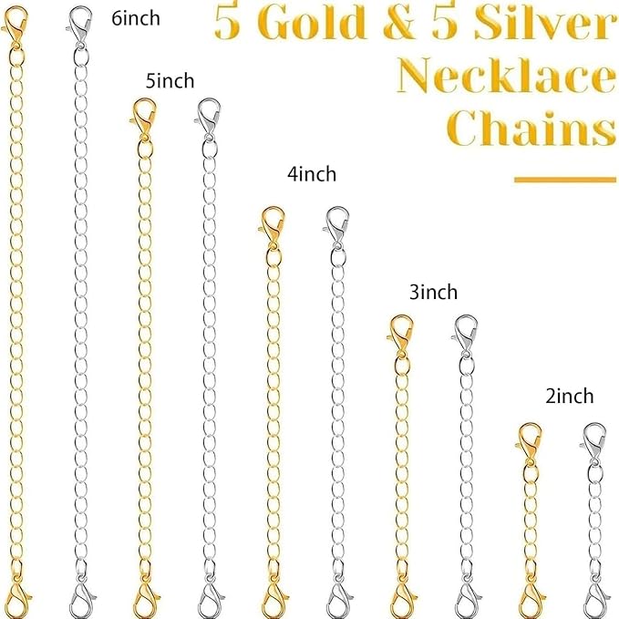 Magnetic Jewelry Clasps Set, Gold and Silver, 12 Pack Rose and Heart Design, Necklace Bracelet Closures with Rhinestone Accents (22pcs Golden Silvery)