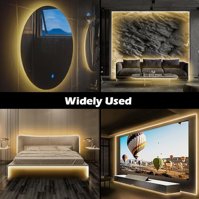 COB LED Strip Lights Warm 6.56ft, 5V Dimmable LED Light Strip, Flexible USB LED Strip for Cabinet, TV Backlighting, Bedroom, Kitchen, Home DIY Lighting