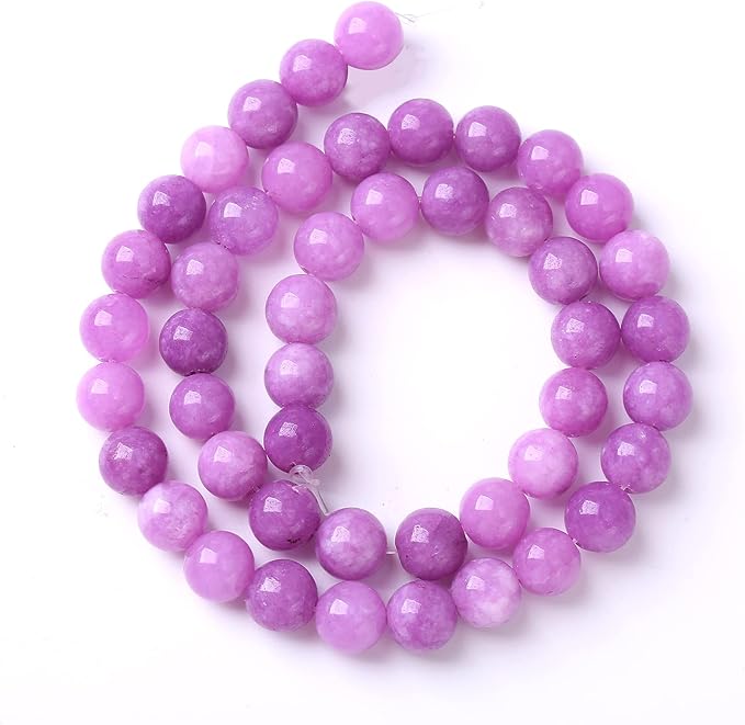 6MM 60PCS Purple Lepidolite Mica Stone Loose Beads for Jewelry Making DIY Bracelet Necklace