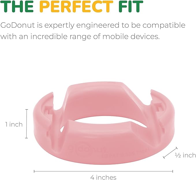 GoDonut – Phone Stand Original – Cell Phone Holder + Tablet Stand Desk Organizer – Compatible with Tablet, iPhone 17 16 15 14 Pro Max, Android & Most Smartphones - Pink