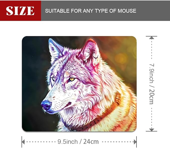 Golden Wolf Texture Mouse pad, Square Waterproof and Anti Slip Mouse pad for Office laptops