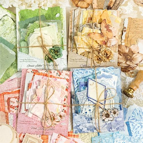 100 Sheets Vintage Scrapbook Papers Journaling Scrapbooking Supplies Kit junk journal supplies Decorative Craft Paper for Planner, Collage Paper Embellishment - Image 7