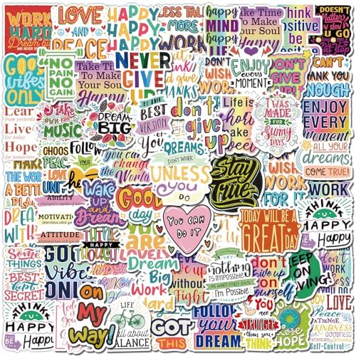300 PCS Motivational & Positive Affirmation Sticker Pack – Inspirational Vinyl Quote Stickers for Teens, Adults & Teachers | Waterproof Decals for Water Bottles, Laptops, Journals & Scrapbooks by BARRELTREE